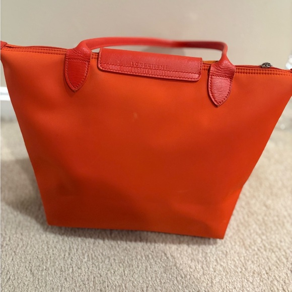 Longchamp Vibrant Orange Tote Bag - Picture 3 of 10